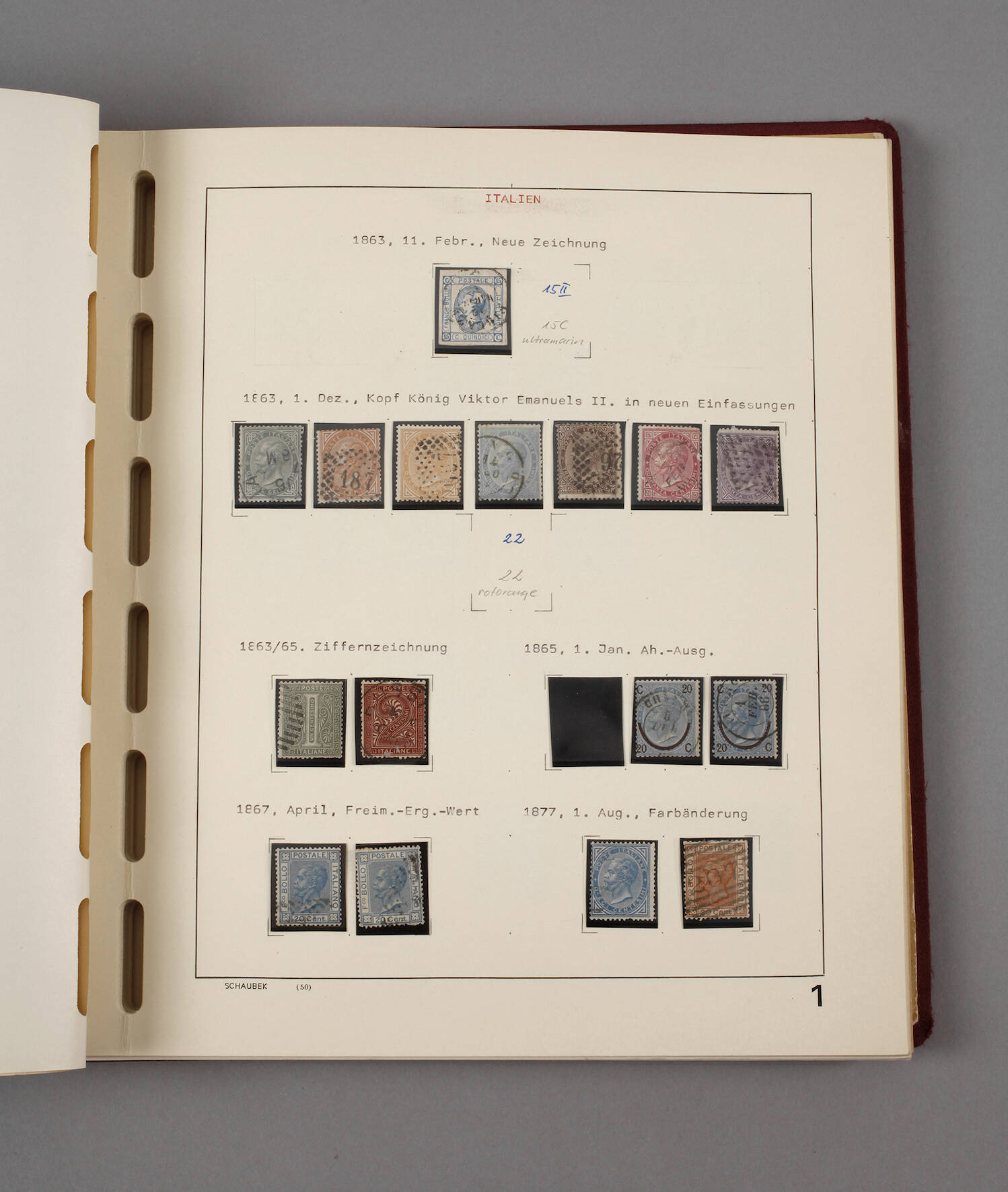 Briefmarkensammlung Italien