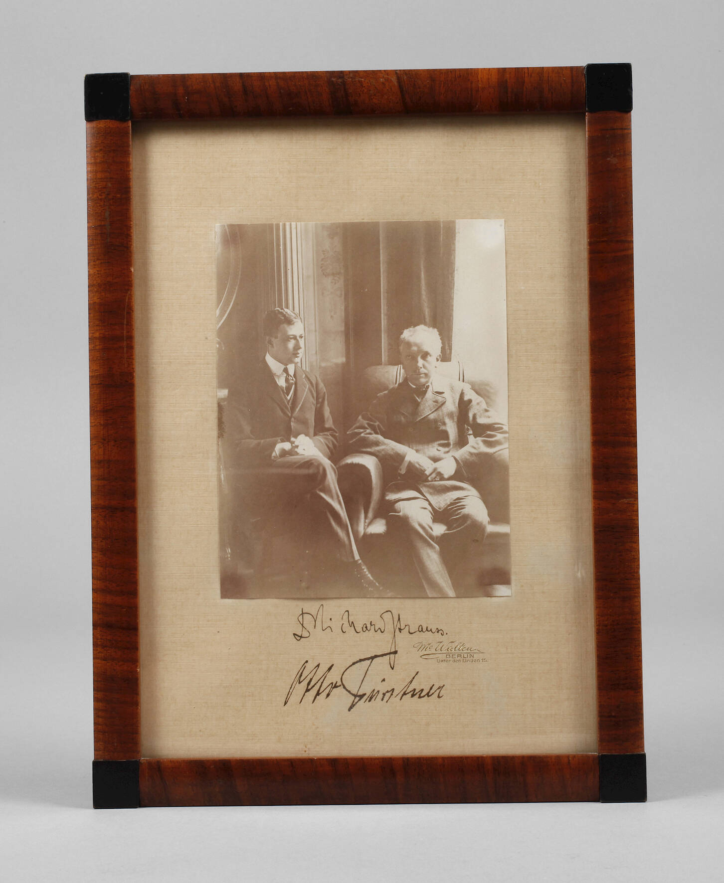 Photographie Richard Strauss und Otto Fürstner
