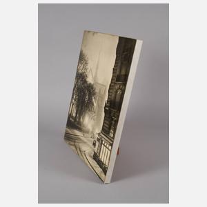 Winterlicher Blick auf Notre Dame Paris