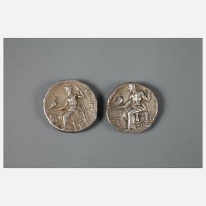 Zwei hellenistische Drachmen