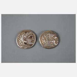 Zwei hellenistische Drachmen