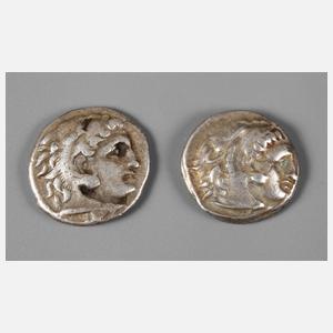 Zwei hellenistische Drachmen