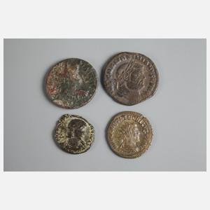 Vier römische Münzen