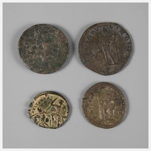 Vier römische Münzen