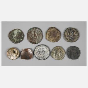 Konvolut byzantinisch-spätrömische Münzen