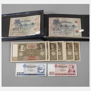 Sammlung Banknoten