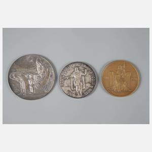 Drei Münzen Island im Etui