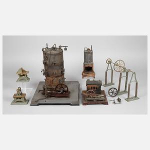 Konvolut Dampfmaschine und Zubehör