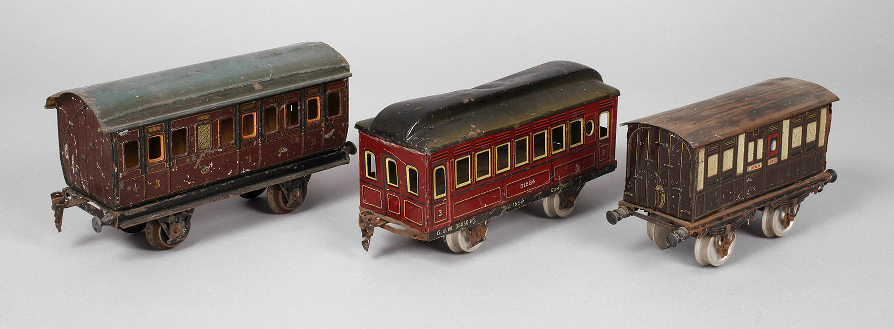 Drei Eisenbahnwagen