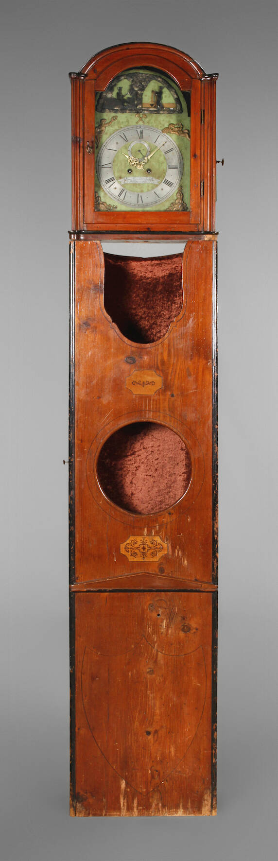 Standuhr mit Bergbauszene