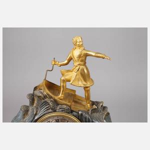 Bronzependule mit Peter dem Großen