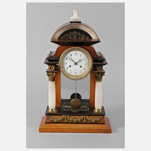 Biedermeieruhr mit Alabastersäulen