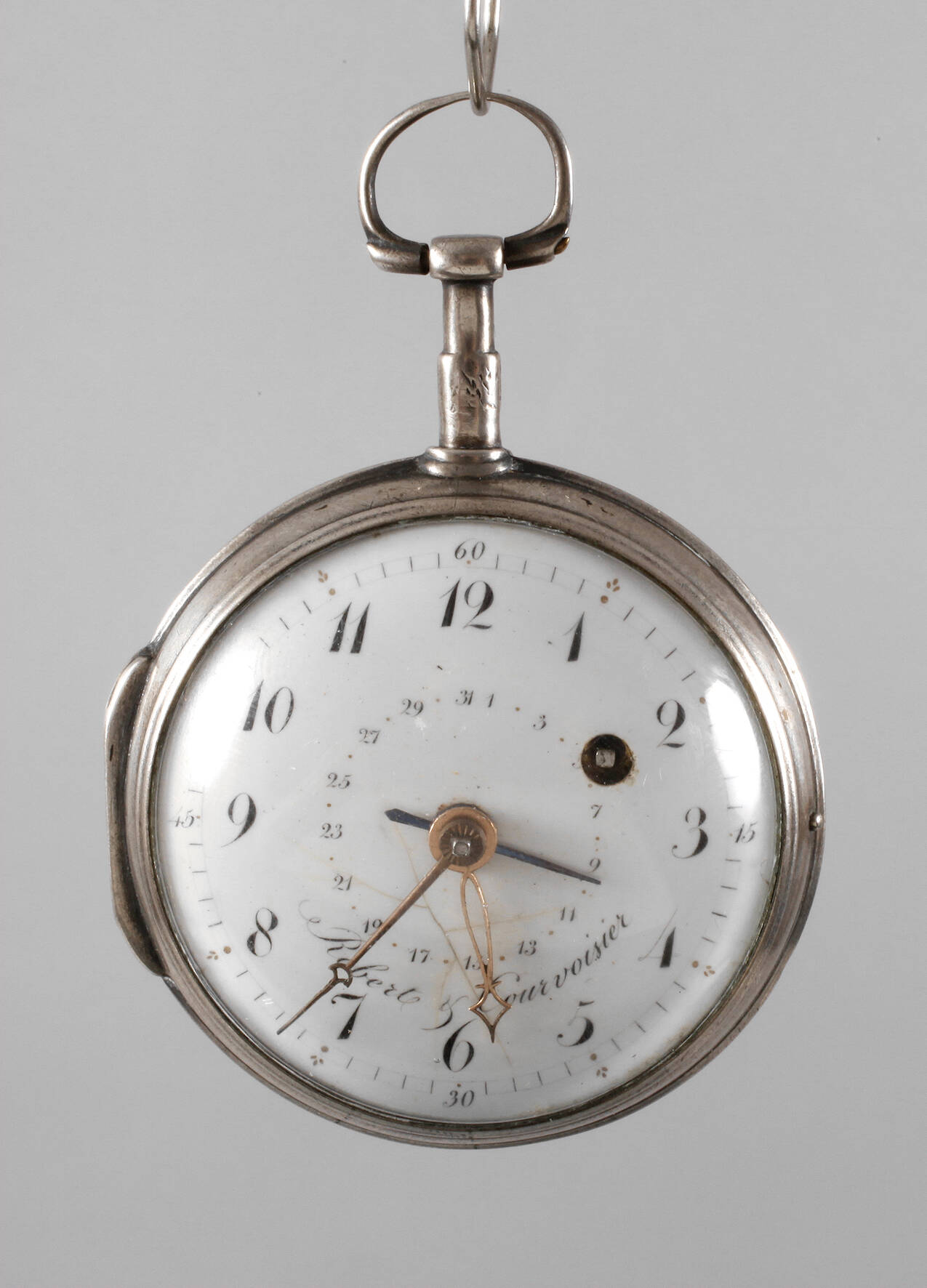 Spindel-Taschenuhr mit Datum