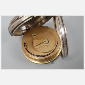 Schlüsseluhr Silber