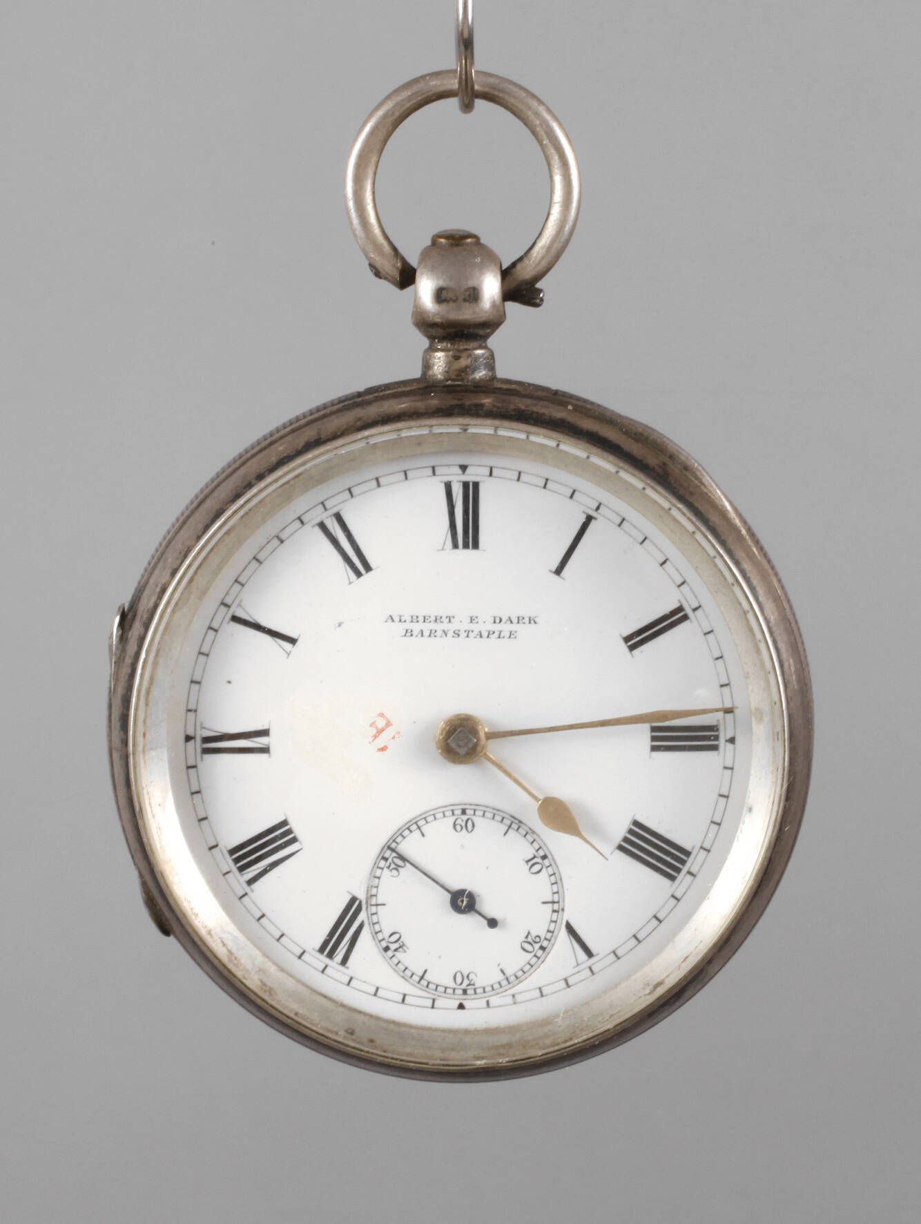 Schlüsseluhr Silber