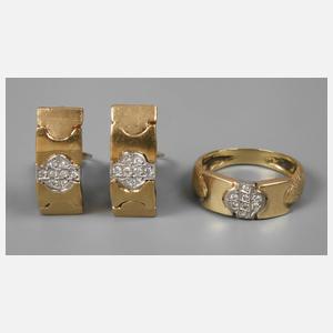 Schmuckset mit Diamanten