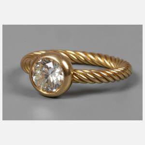 Damenring mit Brillant von ca. 1 ct