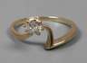 Damenring mit Brillant von ca. 0,4 ct