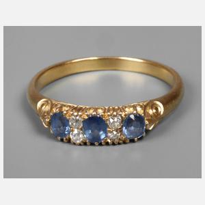 Damenring mit Saphiren