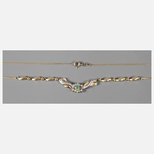 Collier mit Smaragd
