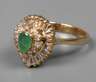 Damenring mit Diamanten und Smaragden