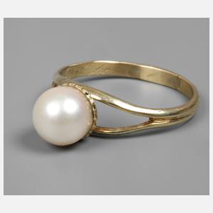 Damenring mit Perle