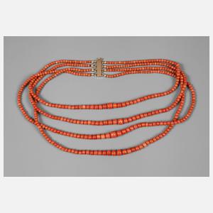 Mehrreihiges Korallencollier