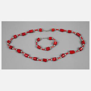 Schmuckset Koralle
