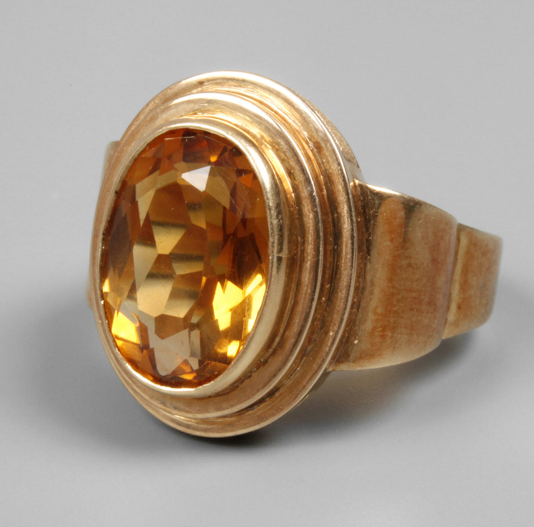 Herrenring mit Citrin