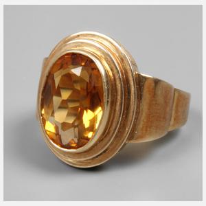 Herrenring mit Citrin
