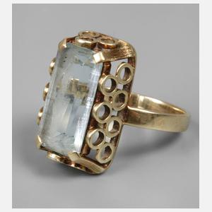 Damenring mit Aquamarin