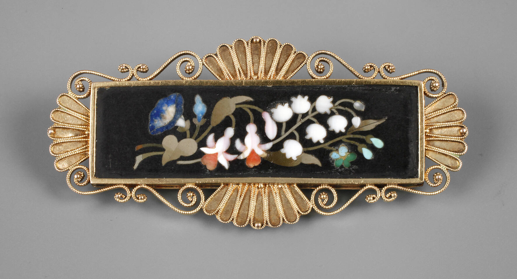 Brosche mit Pietra Dura