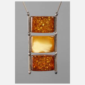 Designerkette mit Bernstein