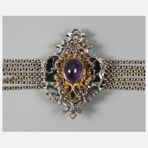 Trachtencollier mit Amethyst