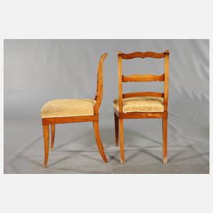 Zwei Paar Stühle Biedermeier