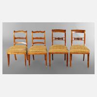Zwei Paar Stühle Biedermeier111