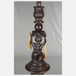 Geschnitzte Salonstehlampe