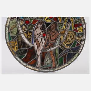 Rundes Bleiglasfenster