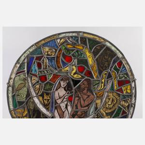 Rundes Bleiglasfenster