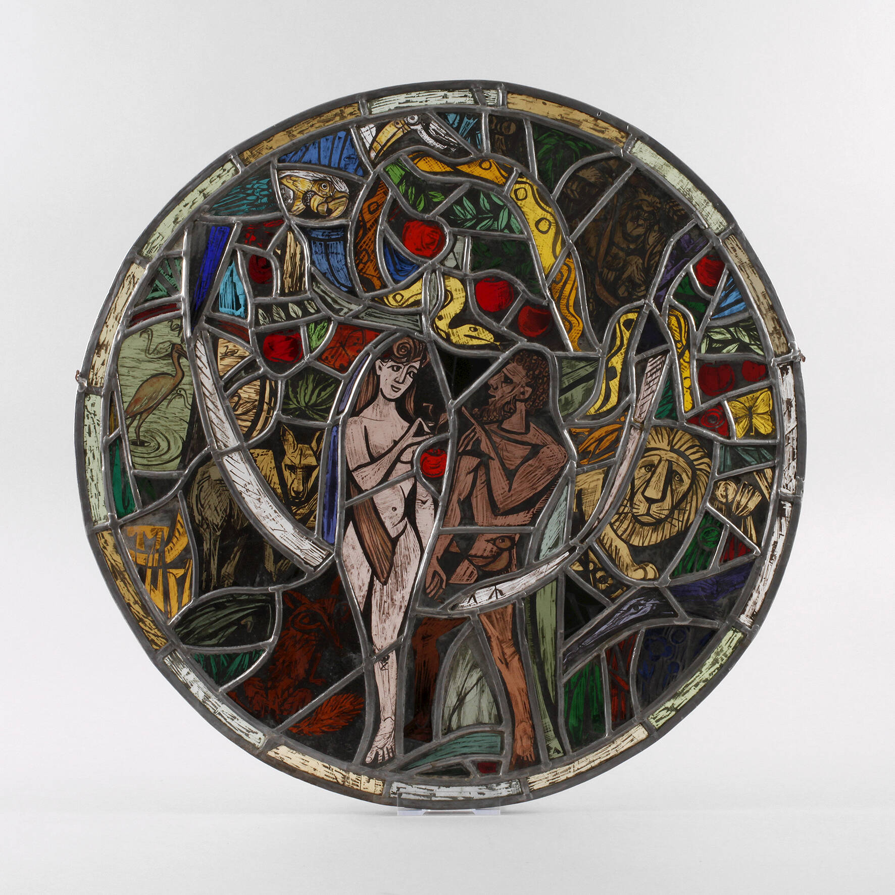 Rundes Bleiglasfenster