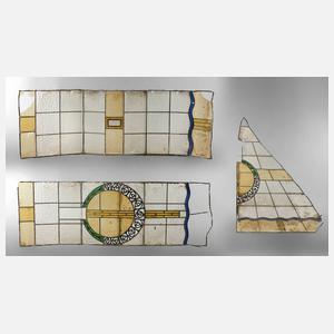 Große Jugendstil-Bleiverglasung