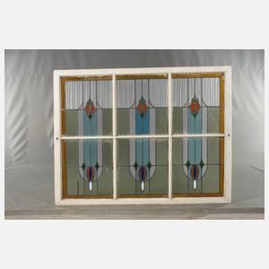 Vier Bleiglasfenster