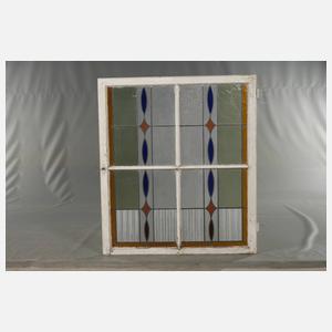 Vier Bleiglasfenster