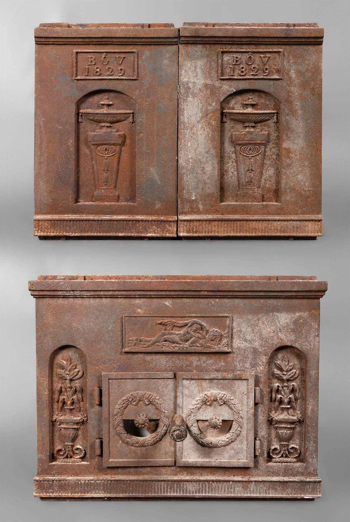 Drei Teile eines Gussofens