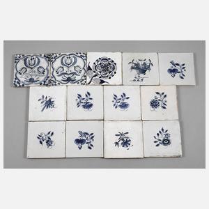 Delft dreizehn florale Fliesen