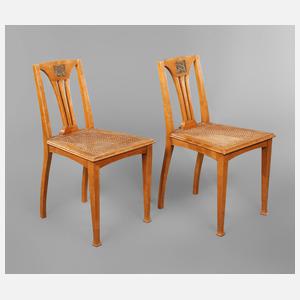 Paar Jugendstil Stühle