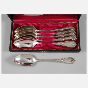 Sechs Speiselöffel im Etui