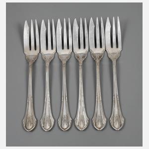 Friedrich Adler sechs Fischessgabeln