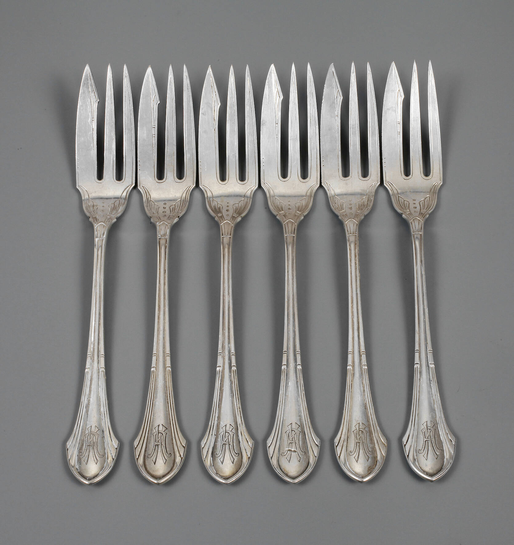 Friedrich Adler sechs Fischessgabeln