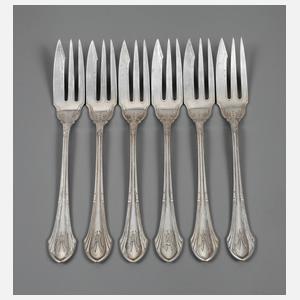 Friedrich Adler sechs Fischessgabeln